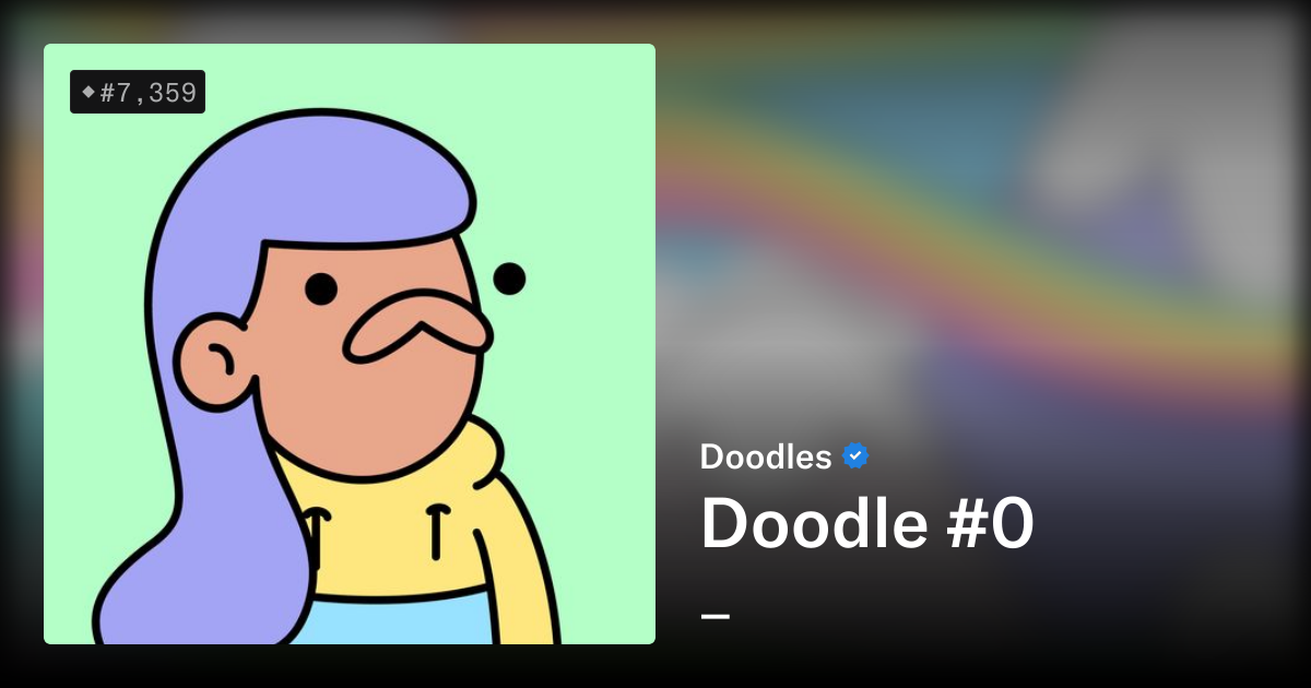 Doodle #0, representative Doodles collection PFP